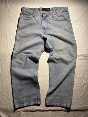 IZOD Men’s Light Blue Straight-Leg Jeans Size 38x30